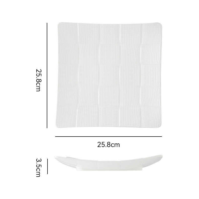 Minimalist white dinnerware restaurant hotel unique creative high-value plating dessert pastry western food plate steak plate