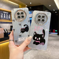 Fine hole feather yarn suitable for huawei honor 300 cartoon mobile phone case p70/nova8 all-inclusive lens film protective cover