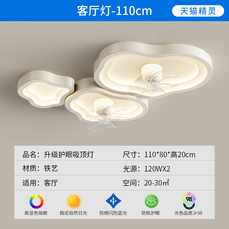 Whole House Lighting Package Nordic Creative Cloud Bedroom Light Modern Simple Light Luxury Moving Head Fan Light Living Room Light