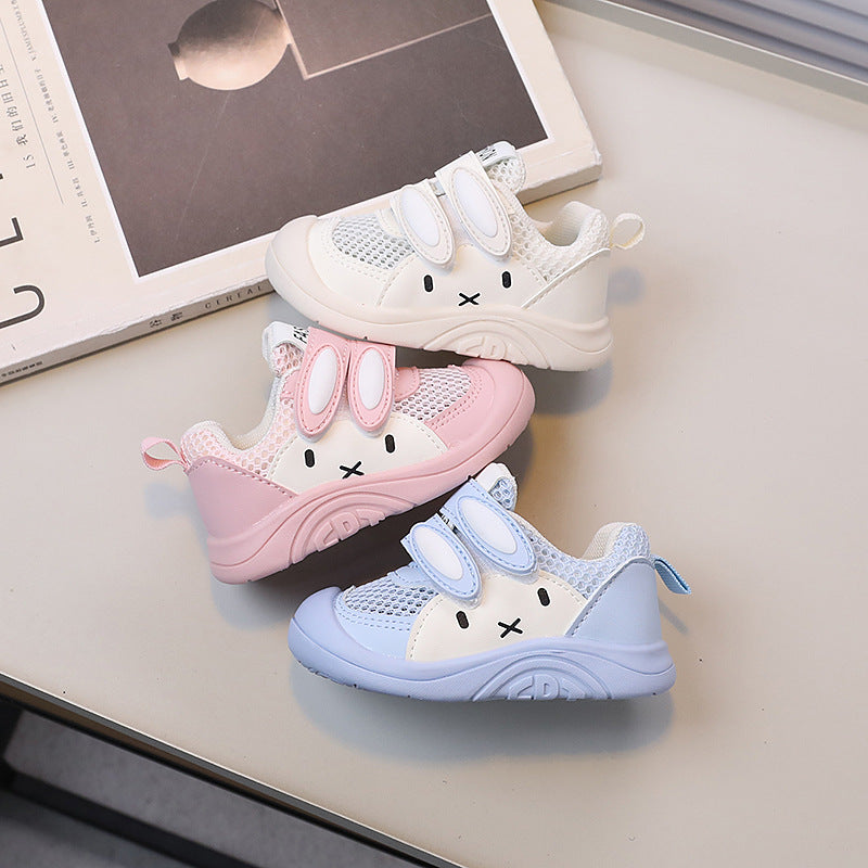 New spring/summer cute bunny toddler shoes - velcro cartoon breathable mesh sandals for boys and girls