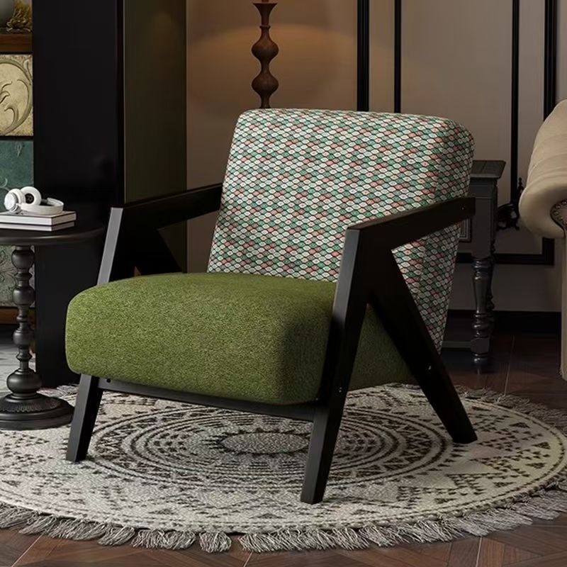 Richard nordic solid wood single sofa chair living room french cafe hotel retrob&b balcony lazy chair