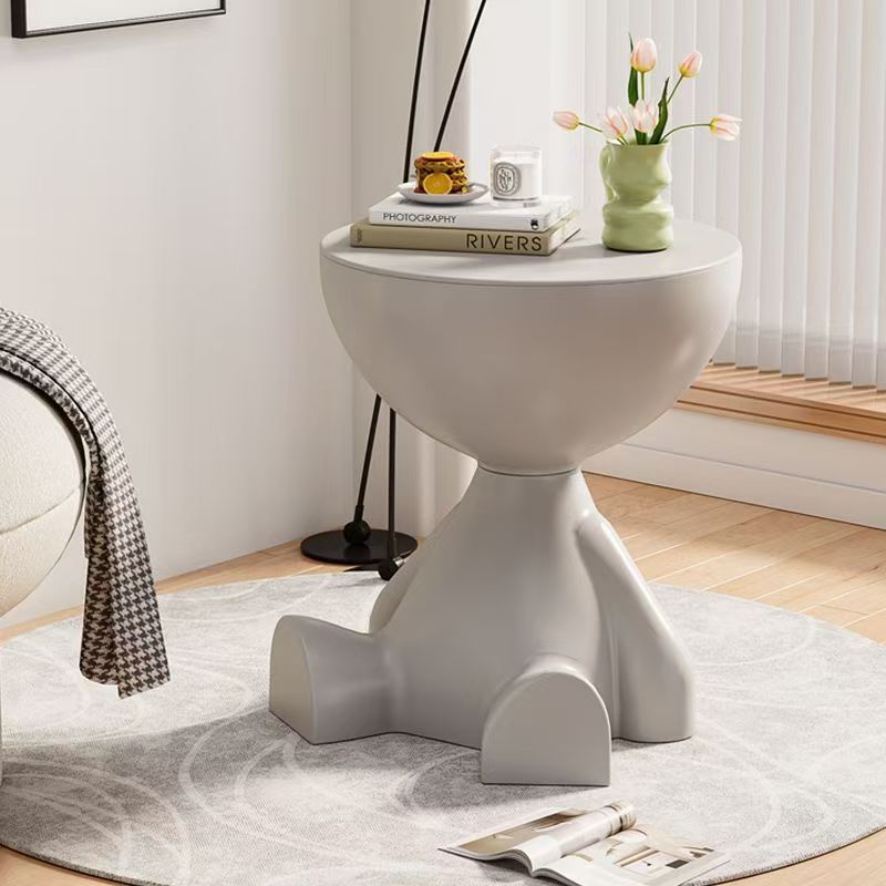 Cream style new arrival popular living room small flat head coffee table creative simple plastic side table ins style bedroom corner table