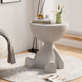 Cream style new arrival popular living room small flat head coffee table creative simple plastic side table ins style bedroom corner table