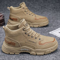 High-top men's boots: 2024 winter new arrivals - workwear style, outdoor hiking, construction site safety, anti-slip, wear-resistant, martin boots