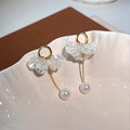 Super fairy petal tassel pearl earrings for women classystylish earrings holiday style accessible luxuryeleganteasiest for match earrings