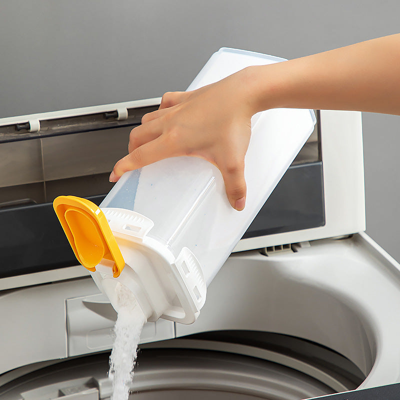 Dormitory household laundry detergent storage box Plastic with lid classification Transparent sealing Multifunctional laundry detergent storage tank