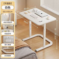 Adjustable height study desk - bedside, sofa, and dorm room mobile laptop table with wheels - foldable computer desk