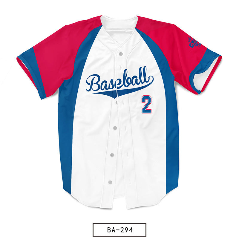 Sublimation custom American baseball jersey sports jacket sticker embroidered softball jersey competition men's and women's baseball jersey printing