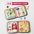 Tear-off book for babies, early education cloth book, tear-proof and chewable, 6 months 8 velcro toys, quiet book enlightenment