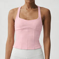 Naked bubble wrap push-up anti-sagging sling beautiful back fitness tops vest yoga bra halter sports intimates women