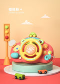 Wholesale children's realistic steering wheel toy - baby simulation car driving console - multifunctional early education educational toy