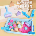 New children's space-themed sand art storage box set - cake castle suitcase pretend play molding sand toy