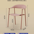 Dining chair - minimalist modern stackable backrest chair for home, nordic iron art armchair, cafe & bubble tea shop chair