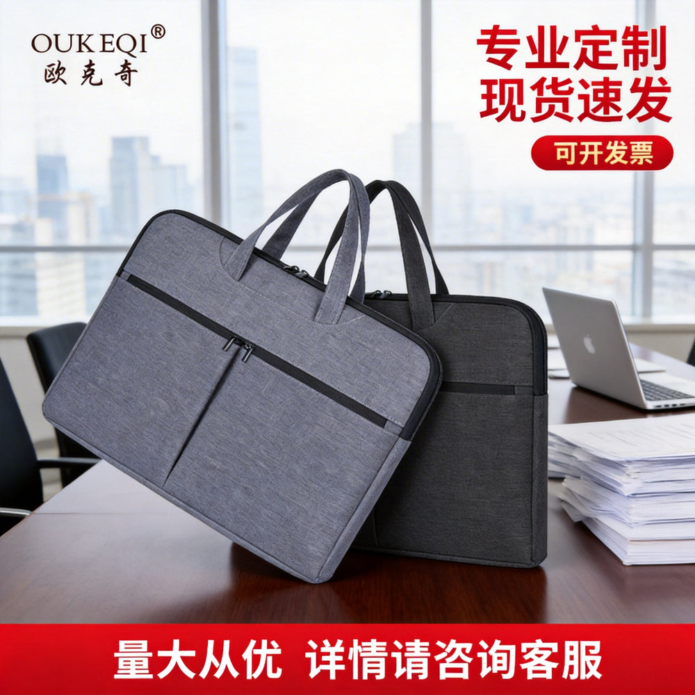 Business office conference bag oxford cloth tote document bag men's briefcase laptop bag business bag with logo printing