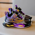 Boys' spring  new collection: rotating buckle kids' athletic chunky sneakers - breathable mesh for older boys