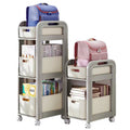School bag storage rack, movable trolley, book storage rack, for home, multi-layer student bag storage under the table, pulley cabinet