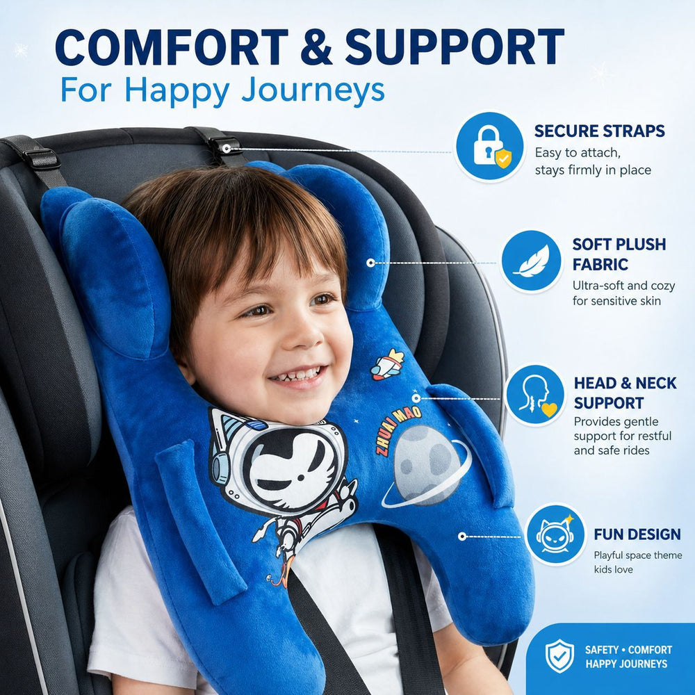 Kids' head and neck support sleep pillow - baby travel car safety pillow - children's supplies - incline pillow - car pillow