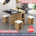 Imitation black with light 1.4m [rubber wheel + soft bag 4 stools] fully enclosed table legs