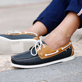 Export sailing shoes for men british style new arrival boat shoes genuine leather fashion cross-border breathable shoes thin bottom casual shoes plaid