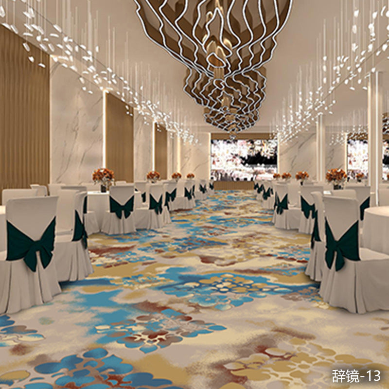 Professionally customized star-rated hotel carpet, banquet hall large area full coverage, reception conference hall wool nylon b1 carpet
