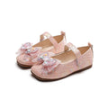 Preppy stylekidsflats square toe springnew arrivalk-style big bowsgirl princess shoes children's leather shoes