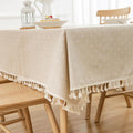 Ins tablecloth fabric cotton and linen small fresh scandinavian style populargirl heart plaid coffee table dining table dormitory desk mat