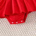 Children's clothing cross-border european and american girls strawberry chapter off-white long sleeves and red dress