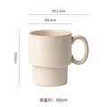 Creative stackable mug retro stoneware kiln cup for home office practical water cup milk cup goblet