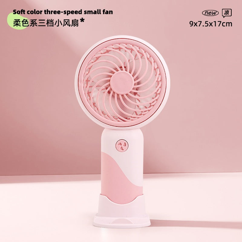 hot-selling handheld mini fan, featuring a cute floral cartoon design. usb powered, desktop mini portable fan, perfect for student gifts and wholesale