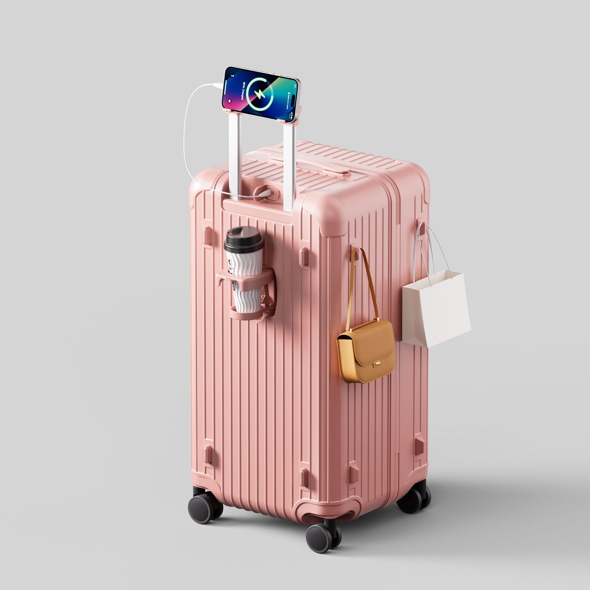 Large capacity 37-point trolley case 30-inch suitcase Thickened suitcase Anti-drop explosion-proof password box Wrapped leather box