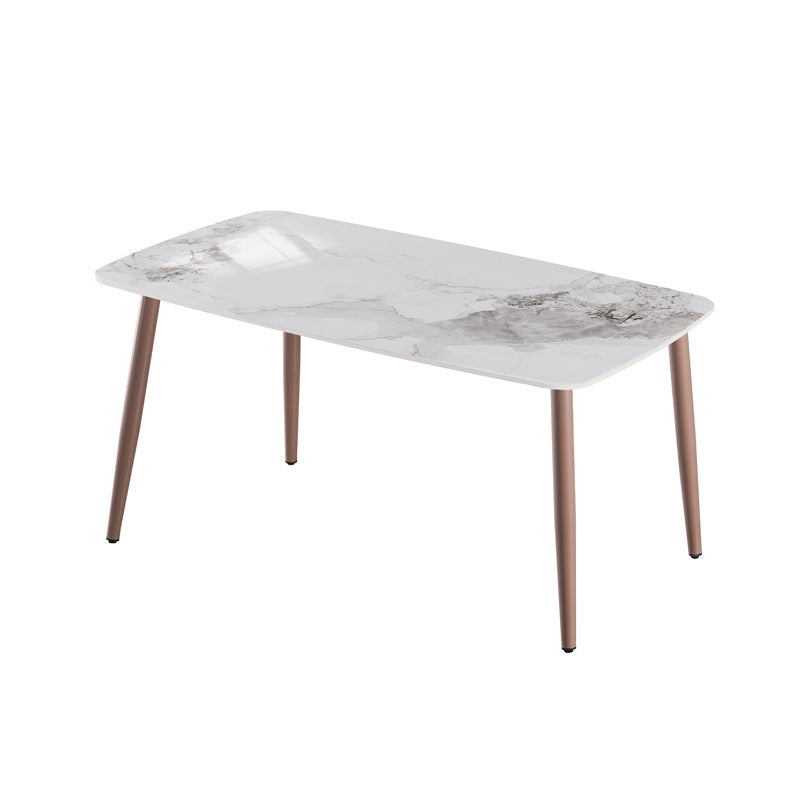 Rock slab dining table combination modern casual italian manufacturer wholesale personalized small apartment rectangular simple table