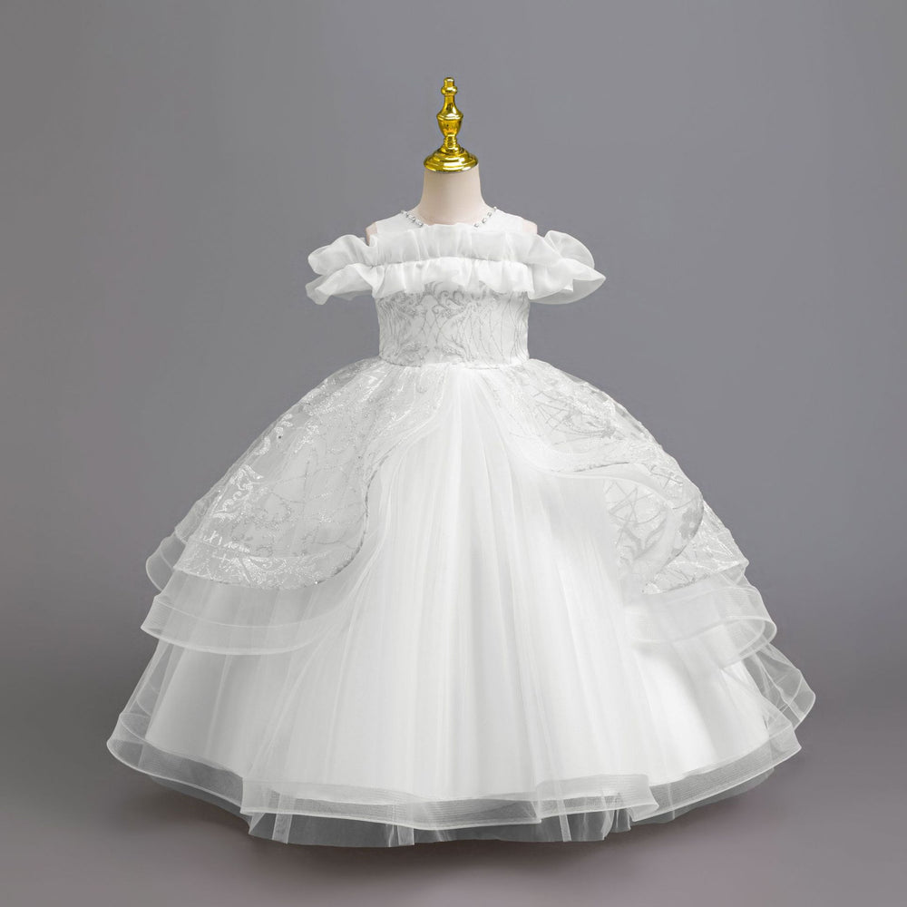 New in stock: girls' princess dress, bubble wedding dress, formal gown, piano recital dress - kids dress