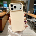 Suitable for iphone17promax large hole liquid silicone magnetic phone case new cross-border apple 15 protective cover