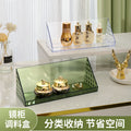 Transparent mirror cabinet organizer - no drilling required, wall-mounted storage rack for bathroom vanity, lipstick & makeup organizer