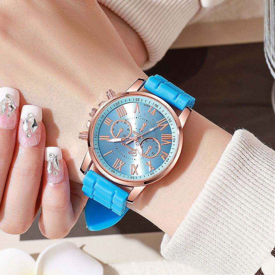 new arrival women's korean style quartz watch simple classic silicone strap watch women's watch wholesale dropshipping