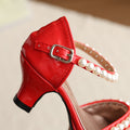 Vancahao girls' leather shoes  new children's hostess leather shoes girls' performance catwalk princess shoes
