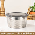 304 stainless steel crisper lunch box sealed refrigerator refrigerated storage box camping style sealed lunch box
