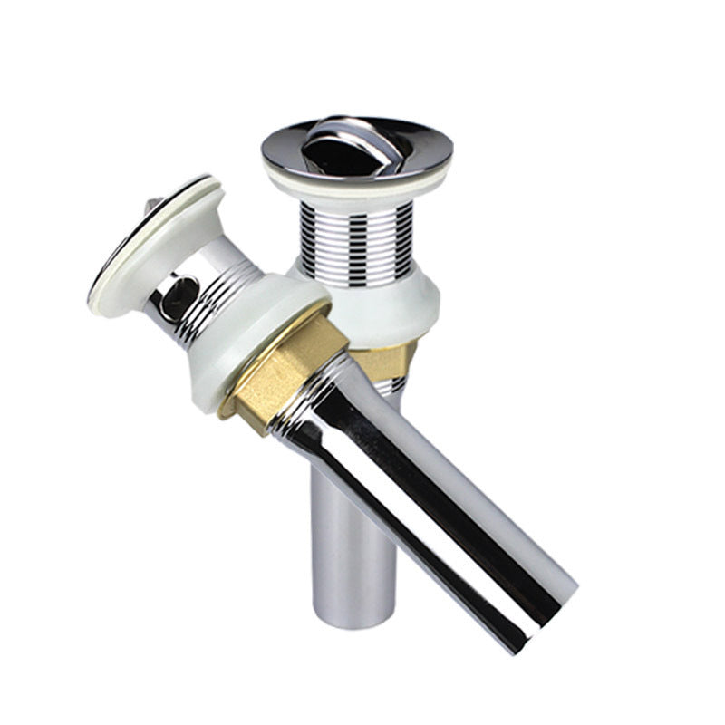 陶瓷盆下水管不锈钢翻板下水器洗脸盆台盆面盆防臭排水管带溢水口