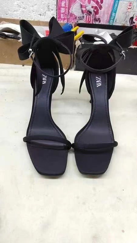 Za2024summernew arrival high-heeled one-piece back heel bowsfashionfashionoutwear women's sandals