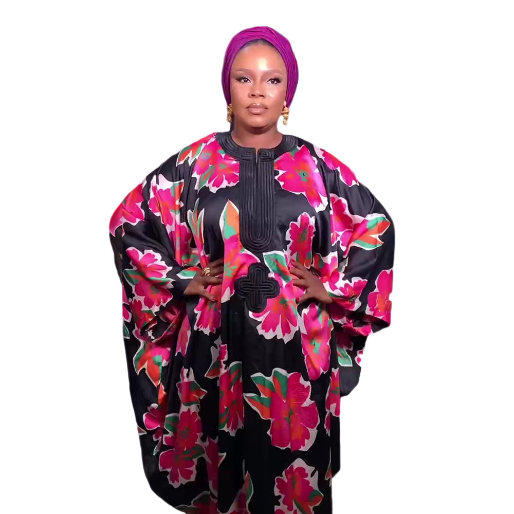 Aliexpress   summer hot selling printing robe fashionplus size african women's dress comes with headscarf
