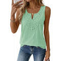 Amazon sleeveless v-neck linen shirt -  summer new arrival - lace bohemian style vacation tank top
