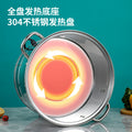 Insulated rice bucket, special stainless steel electric heating rice bucket for stall, hotel restaurant, insulated soup bucket, commercial heating steamer