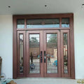 Zinc alloy glass panel door - stylish, bright, ideal for villas, country homes, and self-built houses - unbeatable value!