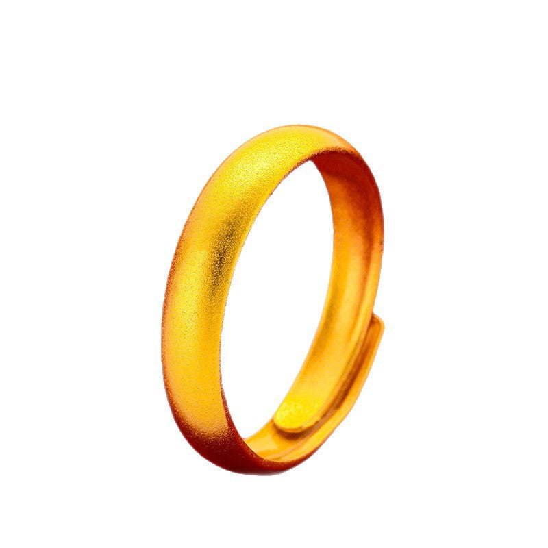 Matte gold glossy ring for women fashion glossy ring open jewelry ring glossy