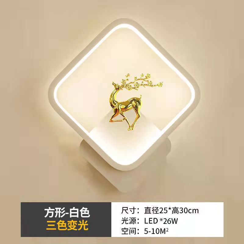 Bedroom bedside wall lamp corridor lamp stair lamp deer head stylish creative modern casual scandinavian living room background wall lamp