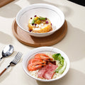 Wholesale gold-rimmed ceramic hat bowl, wing bowl, meat bowl, pure white rice bowl, vegetable bowl, soup bowl, noodle bowl, soup noodle bowl