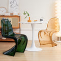 Customized pantone chair white dining chair transparent plastic acrylic chair back casual negotiation chair creative makeup stool
