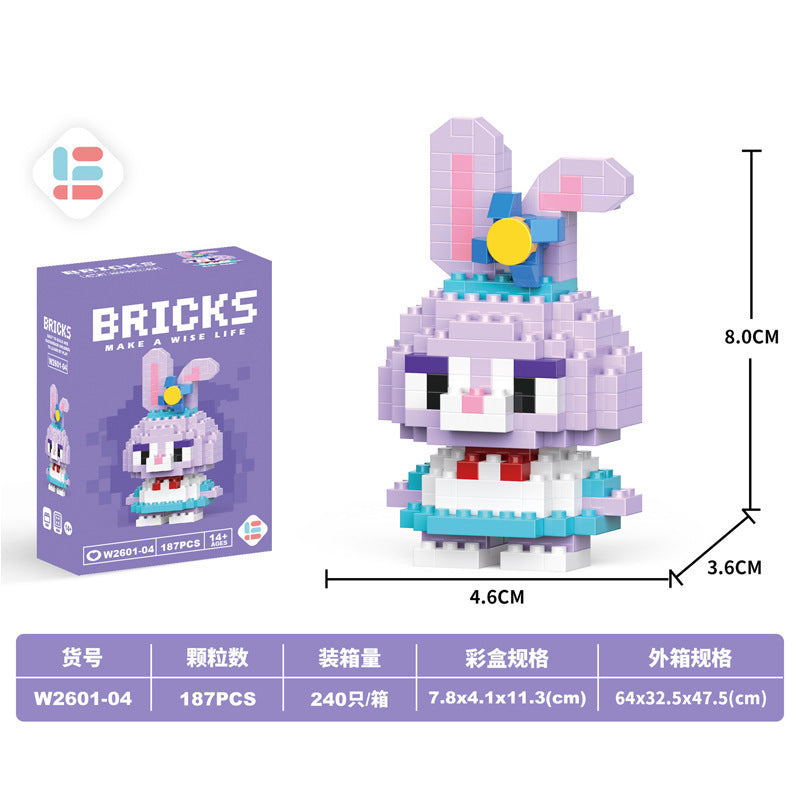 Free shipping compatible with lego micro building blocks gift cartoon figure children's educational assembly boy and girl stall toys