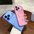 Ultra-thin ice mist magnetic full coverage pc case for iphone 17 pro max, iphone 15, iphone 11, and iphone 16