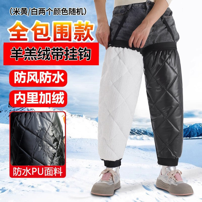 Electric vehicle knee pads winter motorcycle riding warm leg protectors windproof cold protection wind deflector special protective gear cross-border in stock